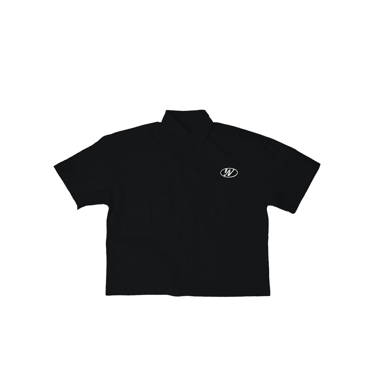 BLK POLO (BOXY CROPPED)