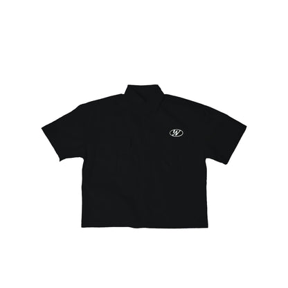 BLK POLO (BOXY CROPPED)